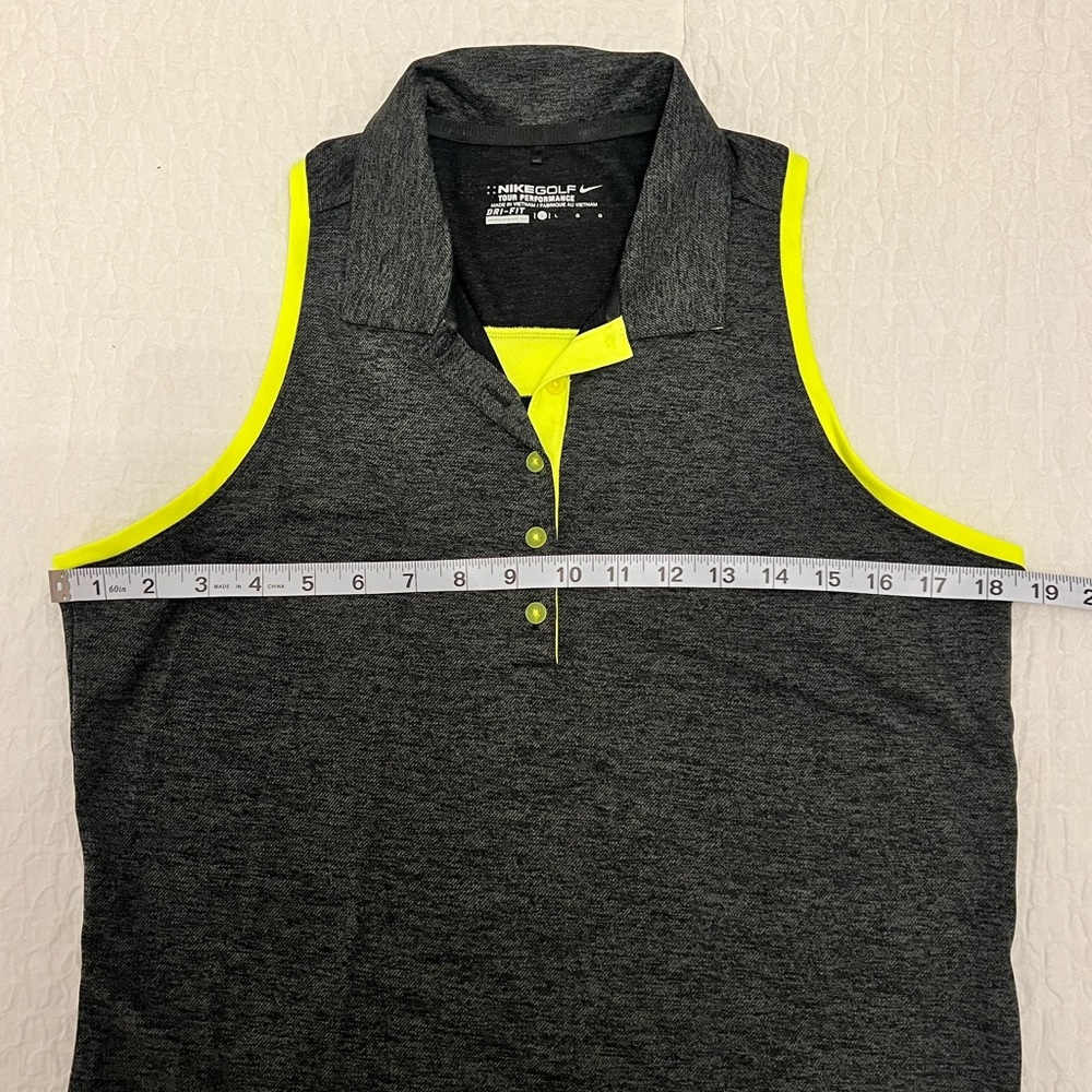 Nike Women’s Golf Polo – Gray with Lime Green Detail (Size L) - Picture 6 of 7